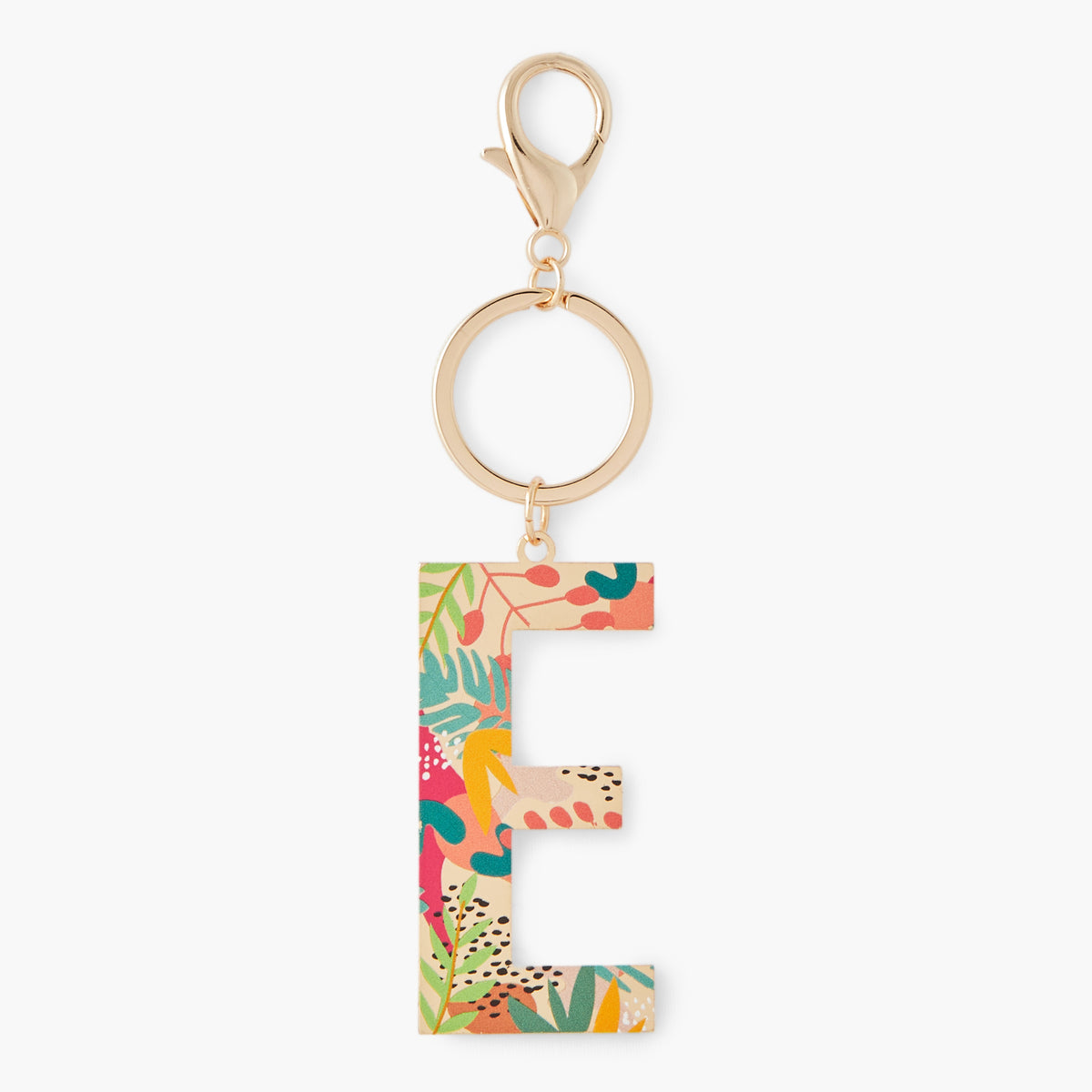 Porte-clés lettre "E" imprimée feuille