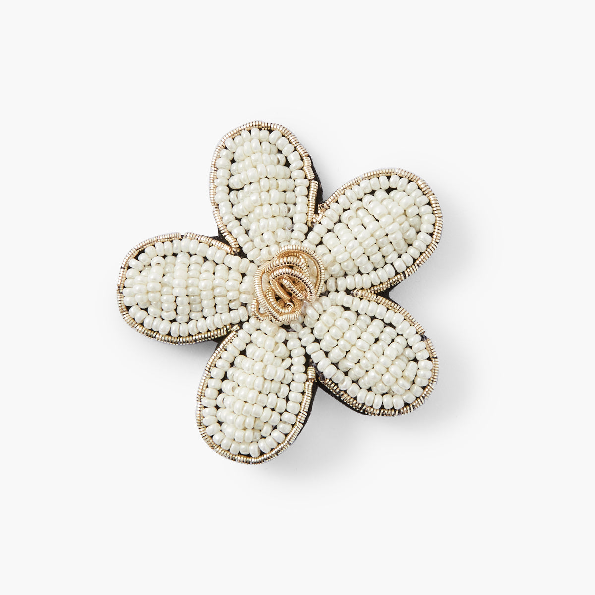 Broche fleur en perle de rocaille