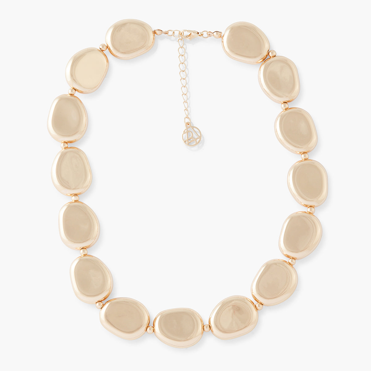 Collier galets dorés
