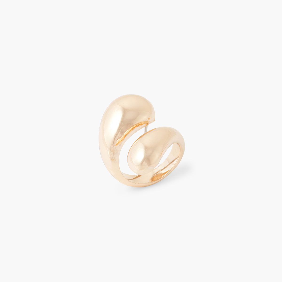 Grosse bague ouverte effet enroulé