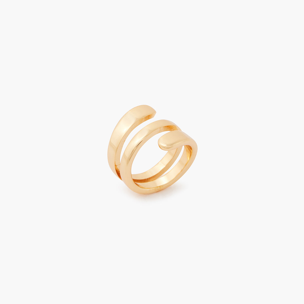 Bague torsadée en acier inoxydable doré
