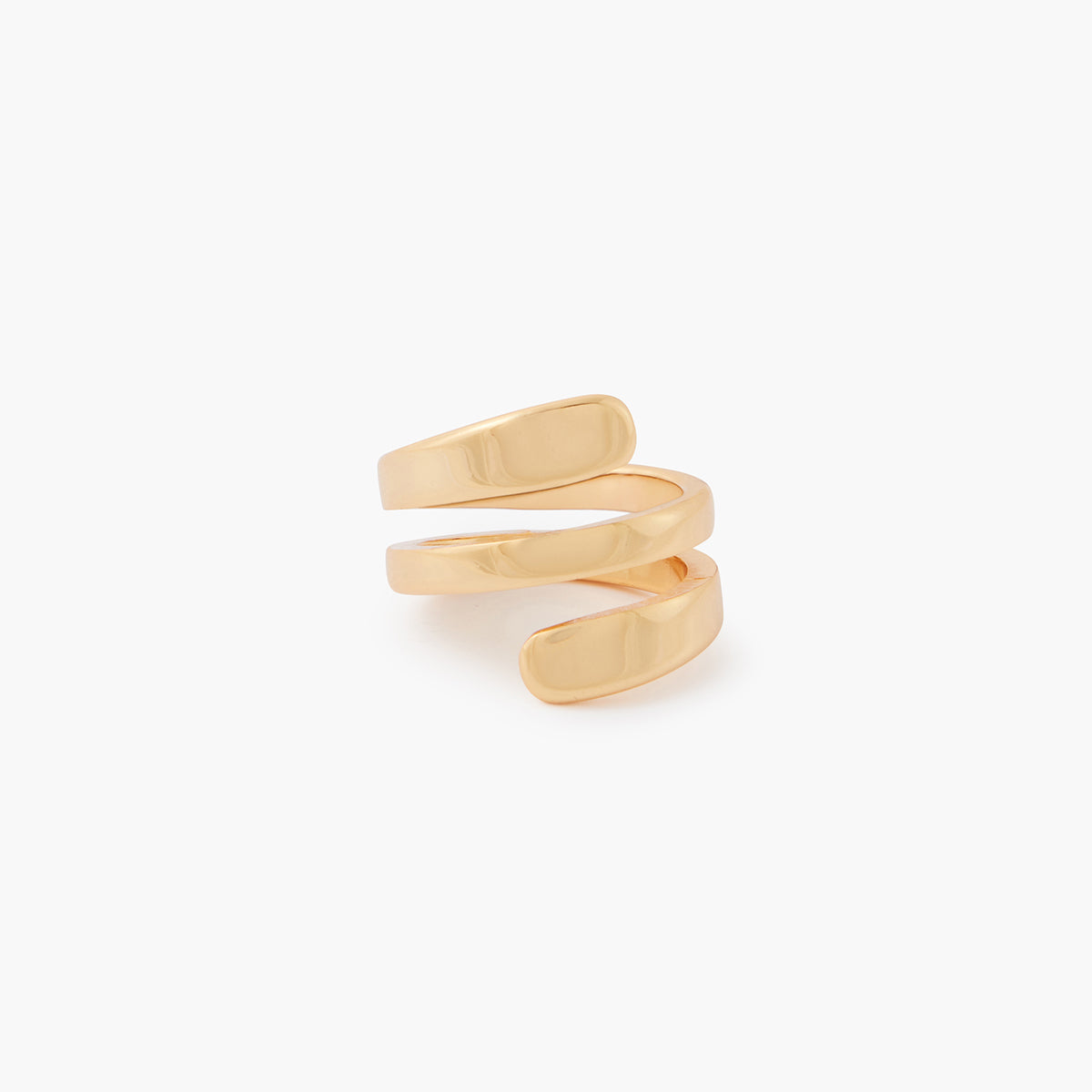 Bague torsadée en acier inoxydable doré
