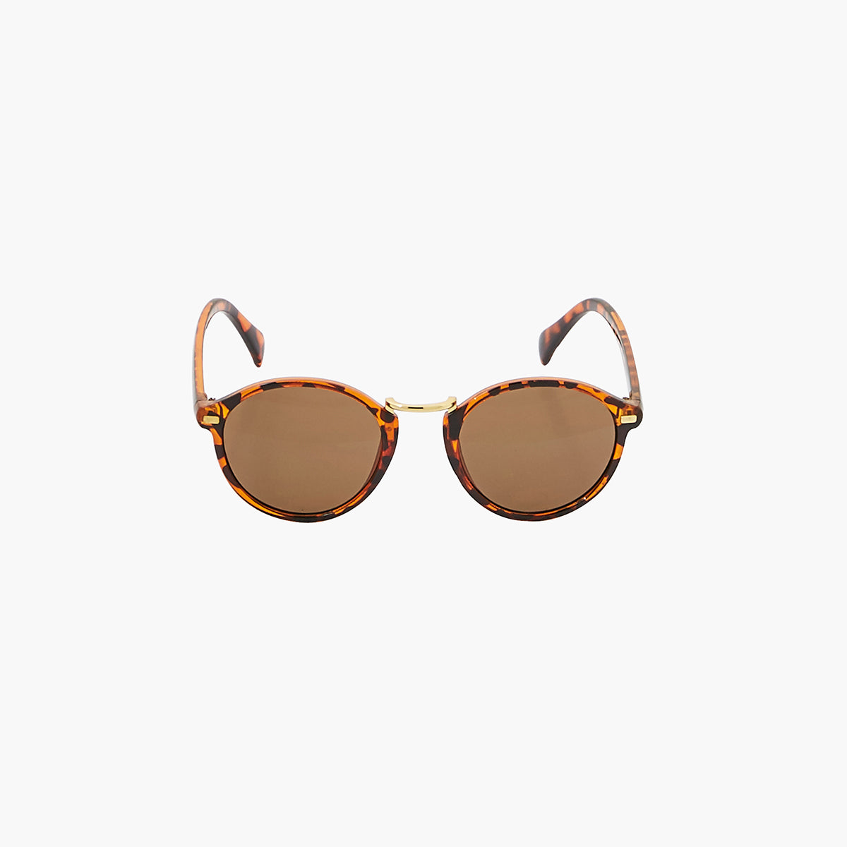 Lunettes de soleil rondes façon écaille