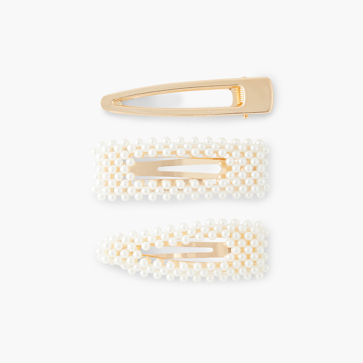 Set de 3 barrettes à perles