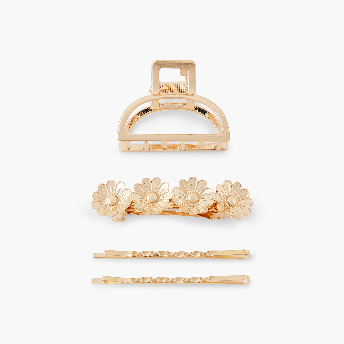 Set de 3 pinces et barrettes fleur à cheveux