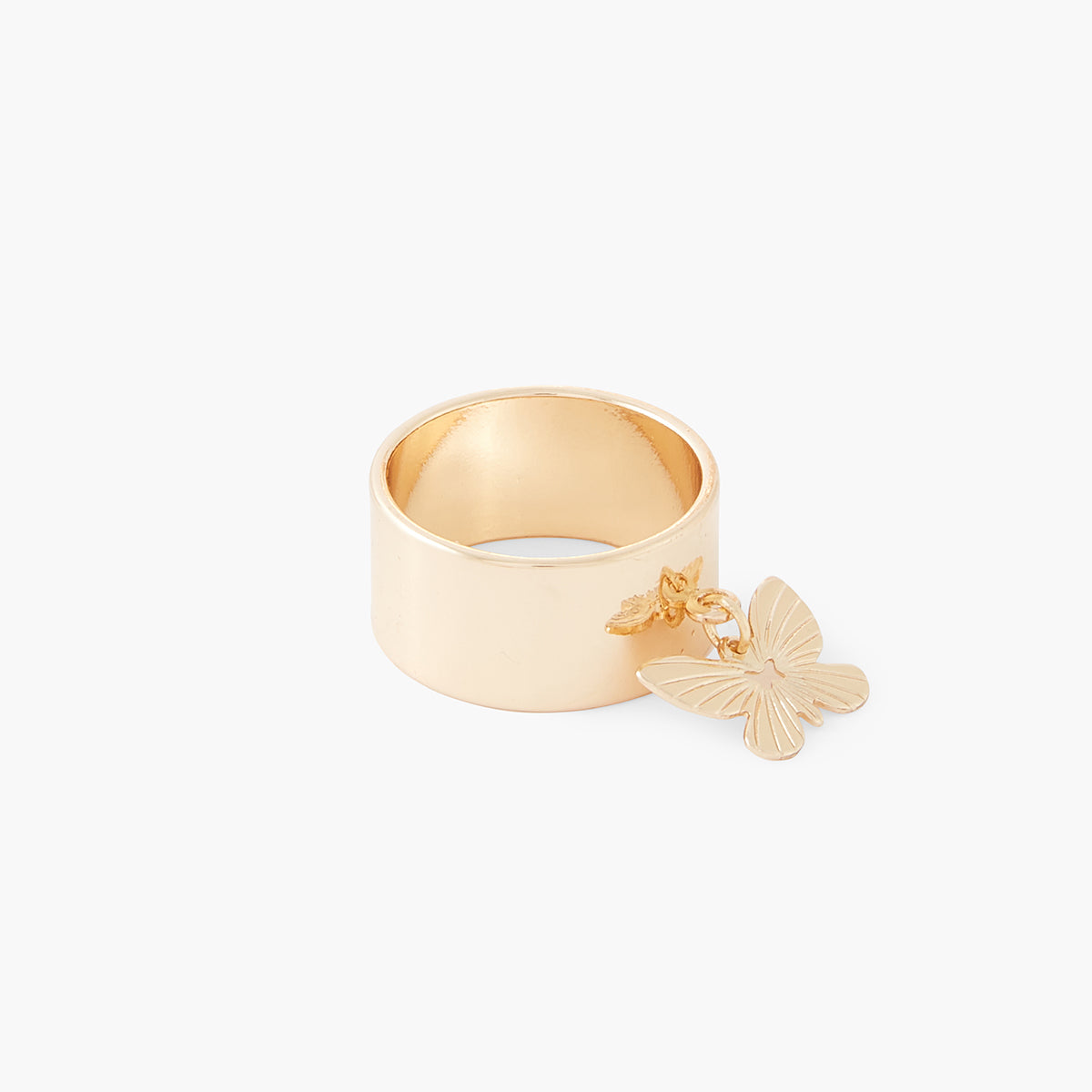 Bague épaisse avec papillon