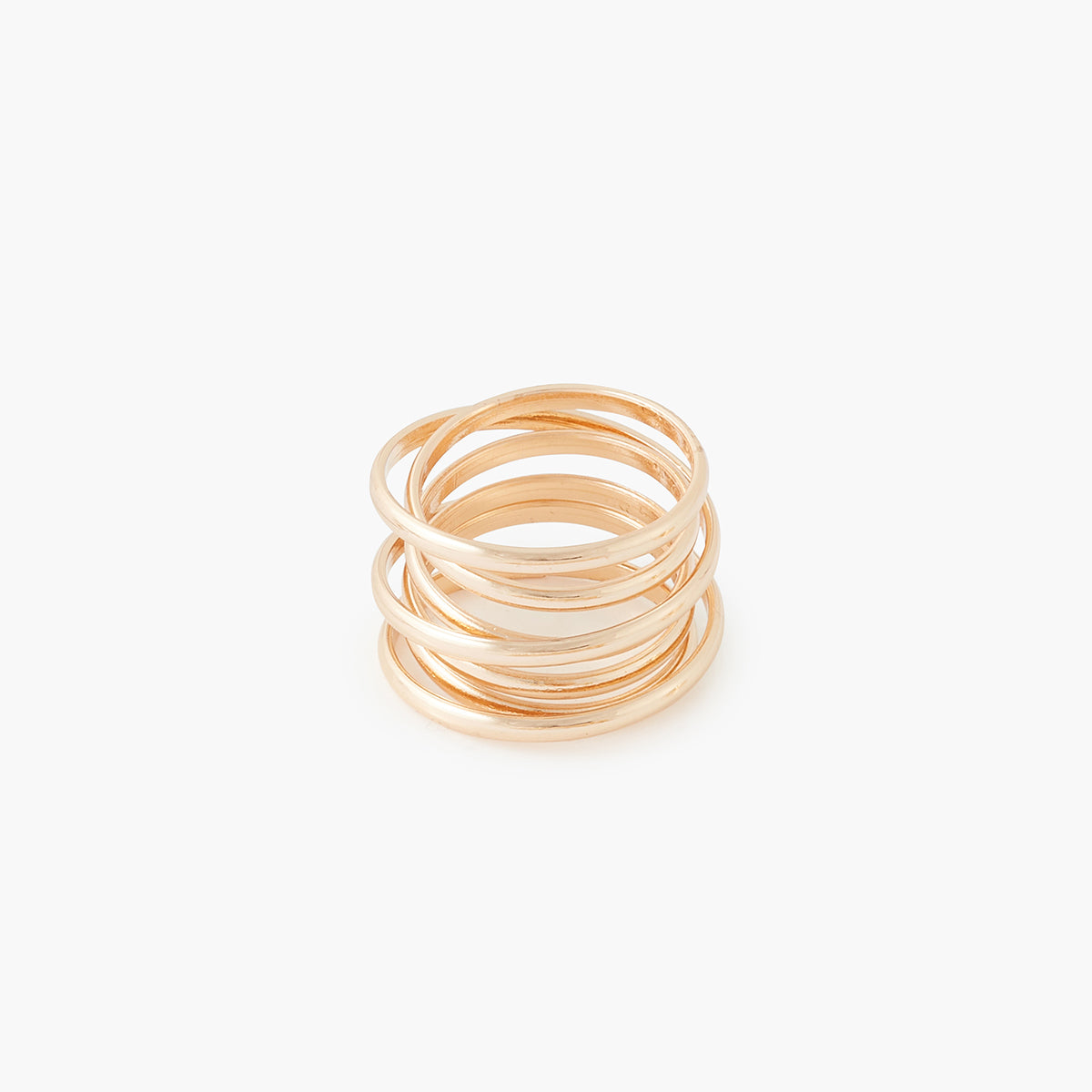 Bague multi rangs dorée
