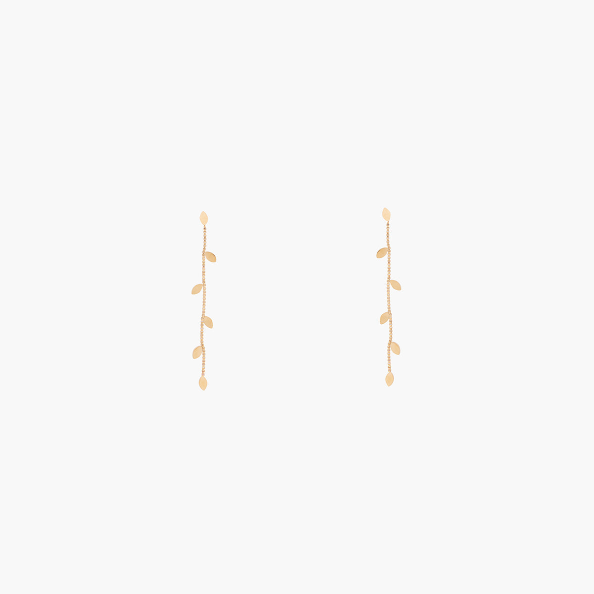 Boucles d'oreilles longues acier inoxydable doré