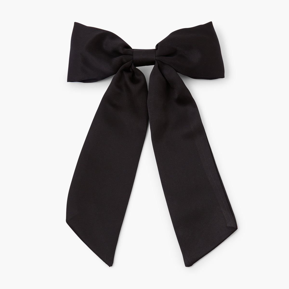 Barrette nœud ruban noir