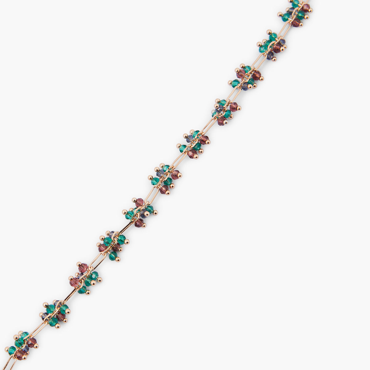 Bracelet perles à facette multicolores