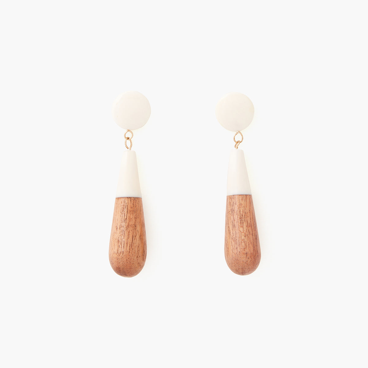 Boucles d'oreilles longues en bois