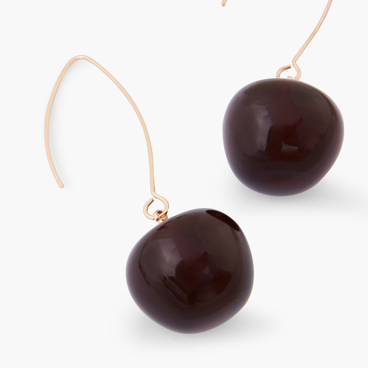 Longues boucles d'oreilles cerises
