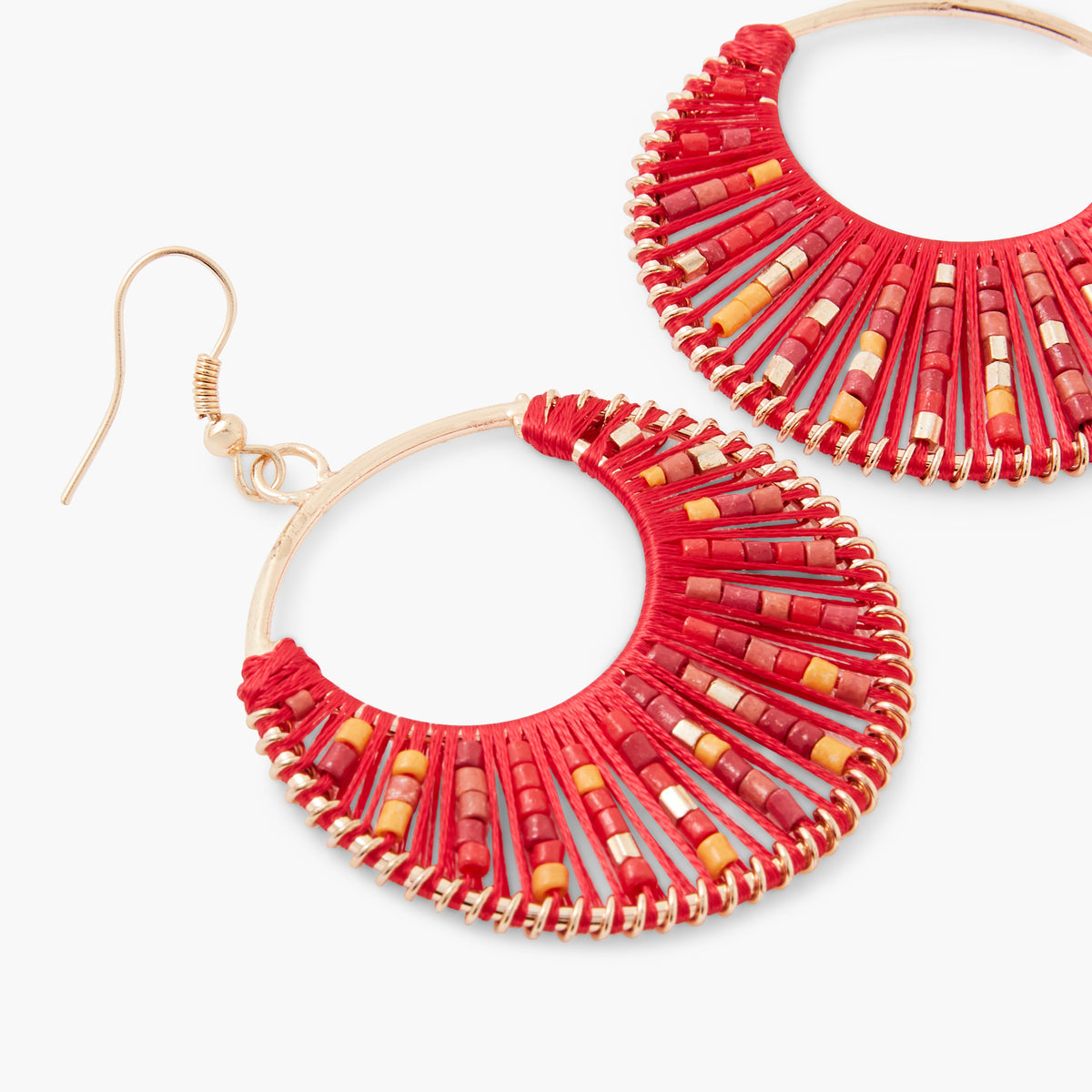 Boucles d'oreilles rondes perles et tubes