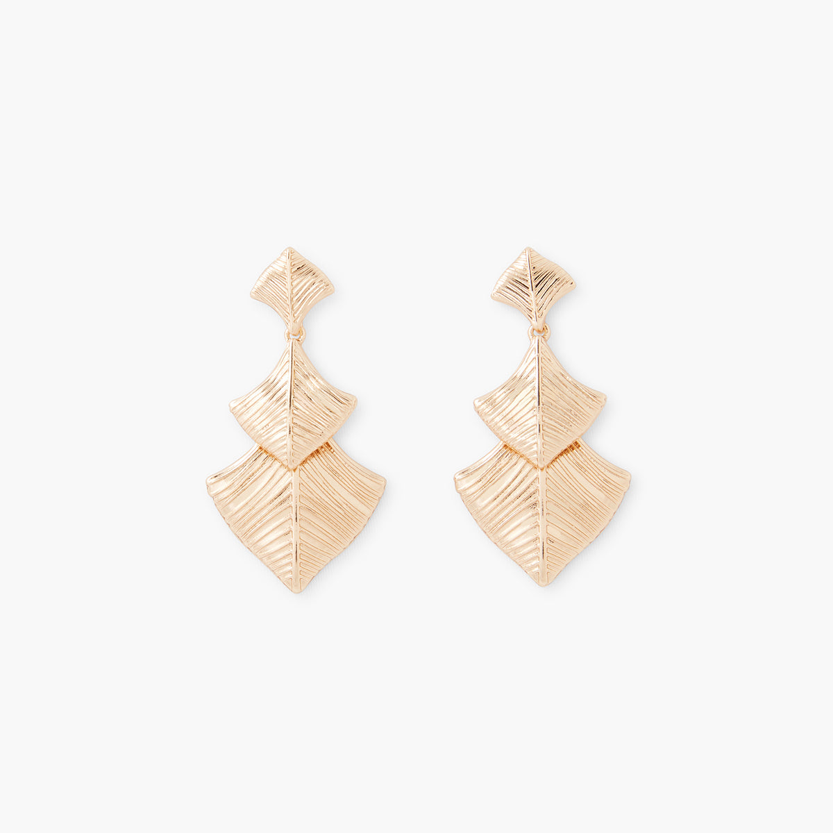 Boucles d'oreilles métal strié