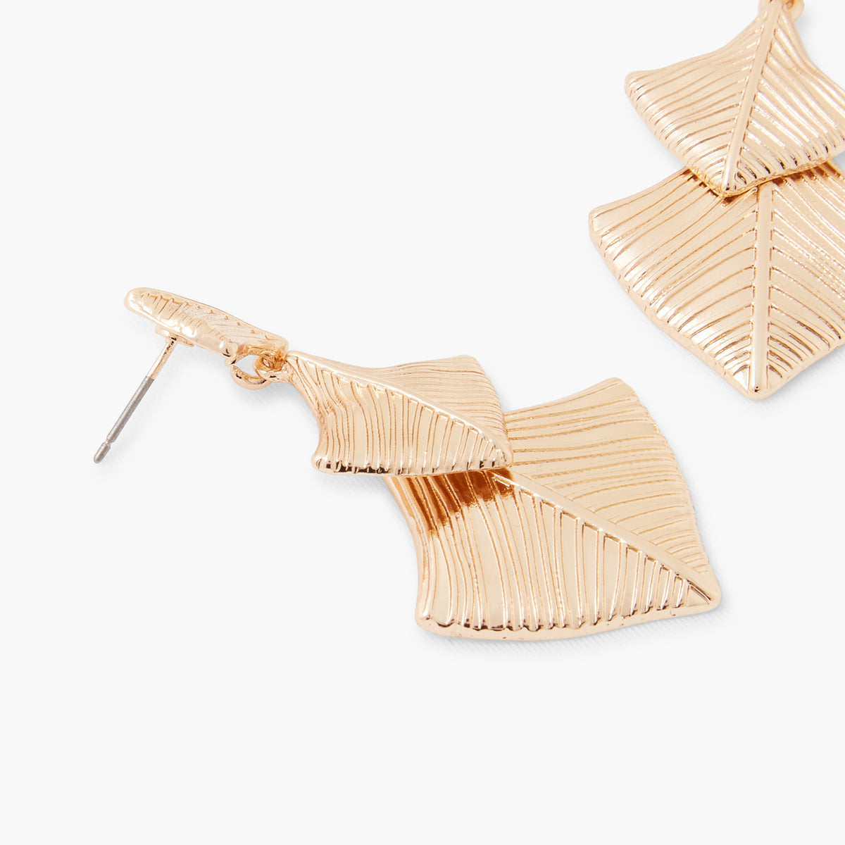 Boucles d'oreilles métal strié