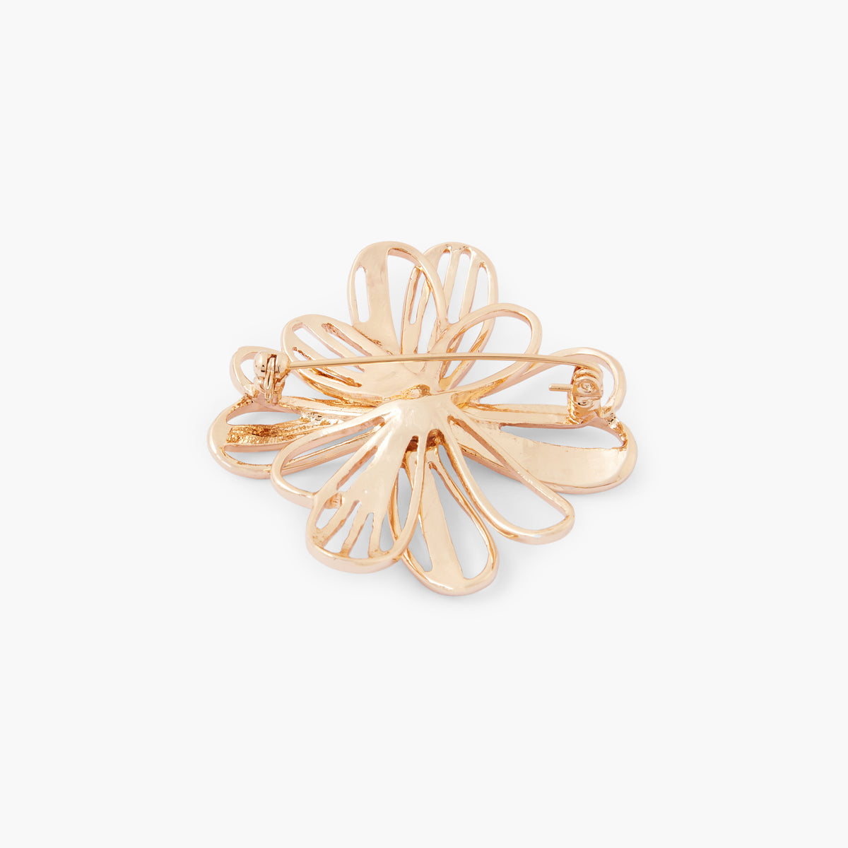 Broche fleur dorée