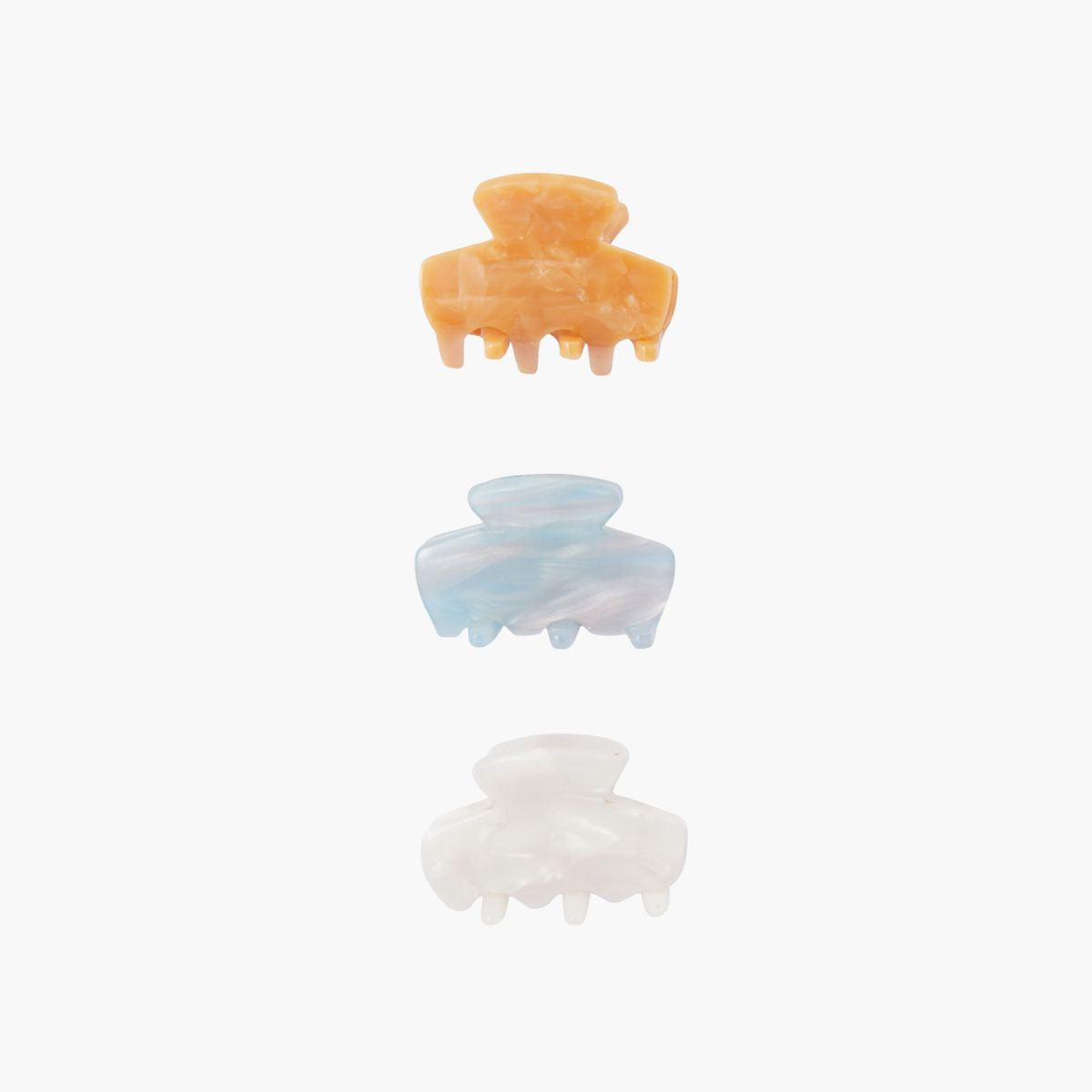 Set de 3 mini pinces crabes multicolore