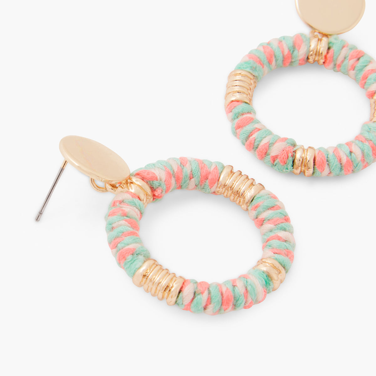 Boucles d'oreilles anneaux cordelette