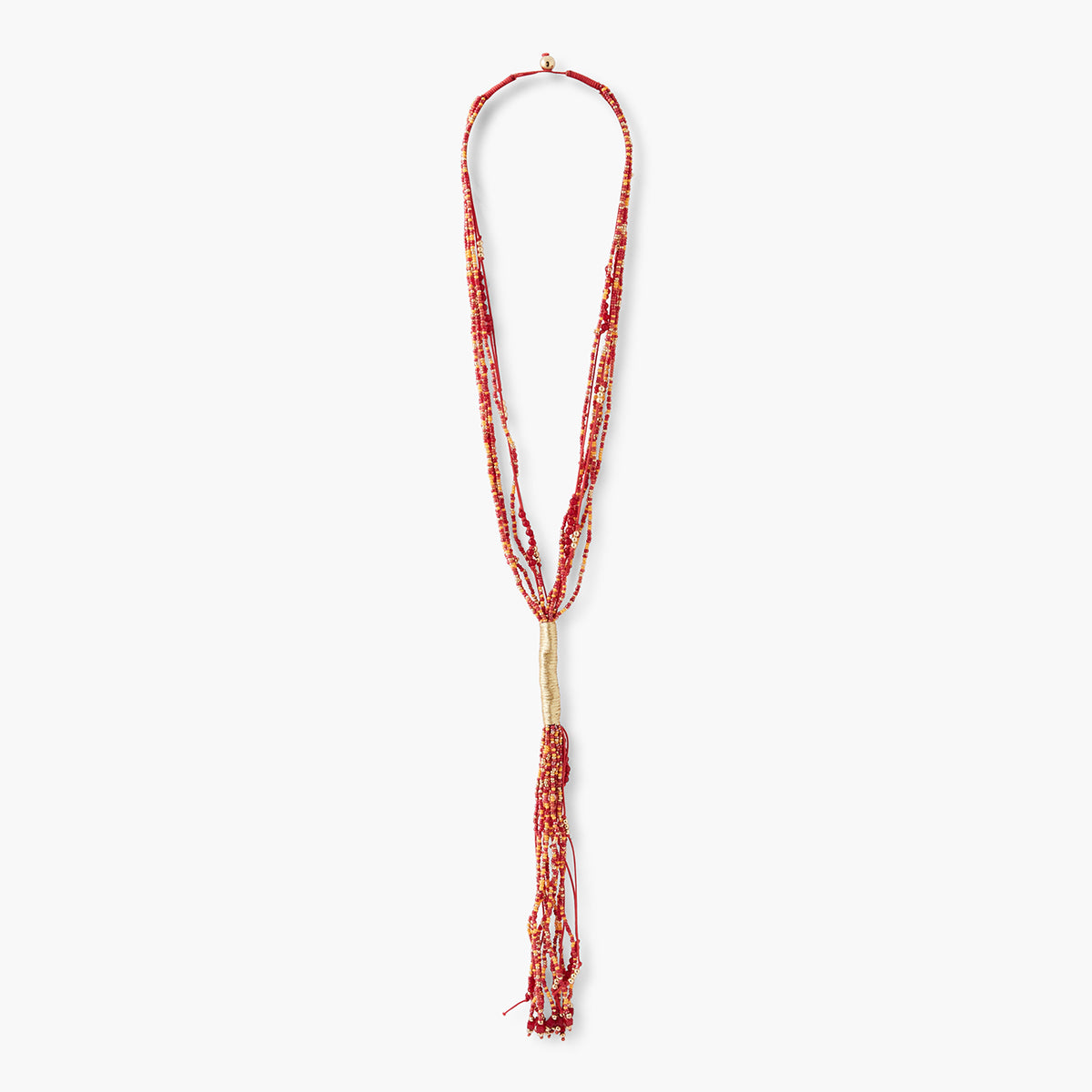 Collier long perles de rocaille