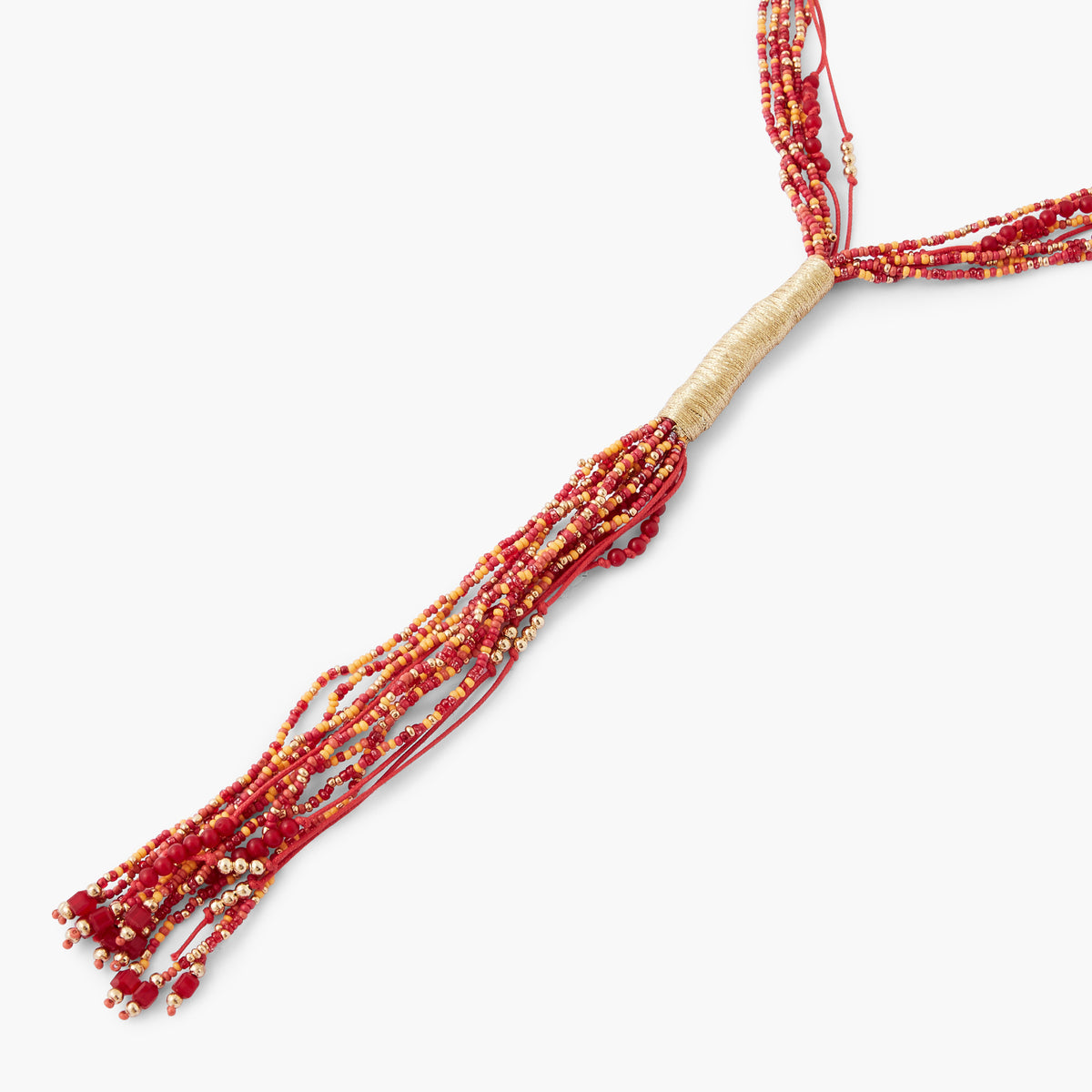 Collier long perles de rocaille