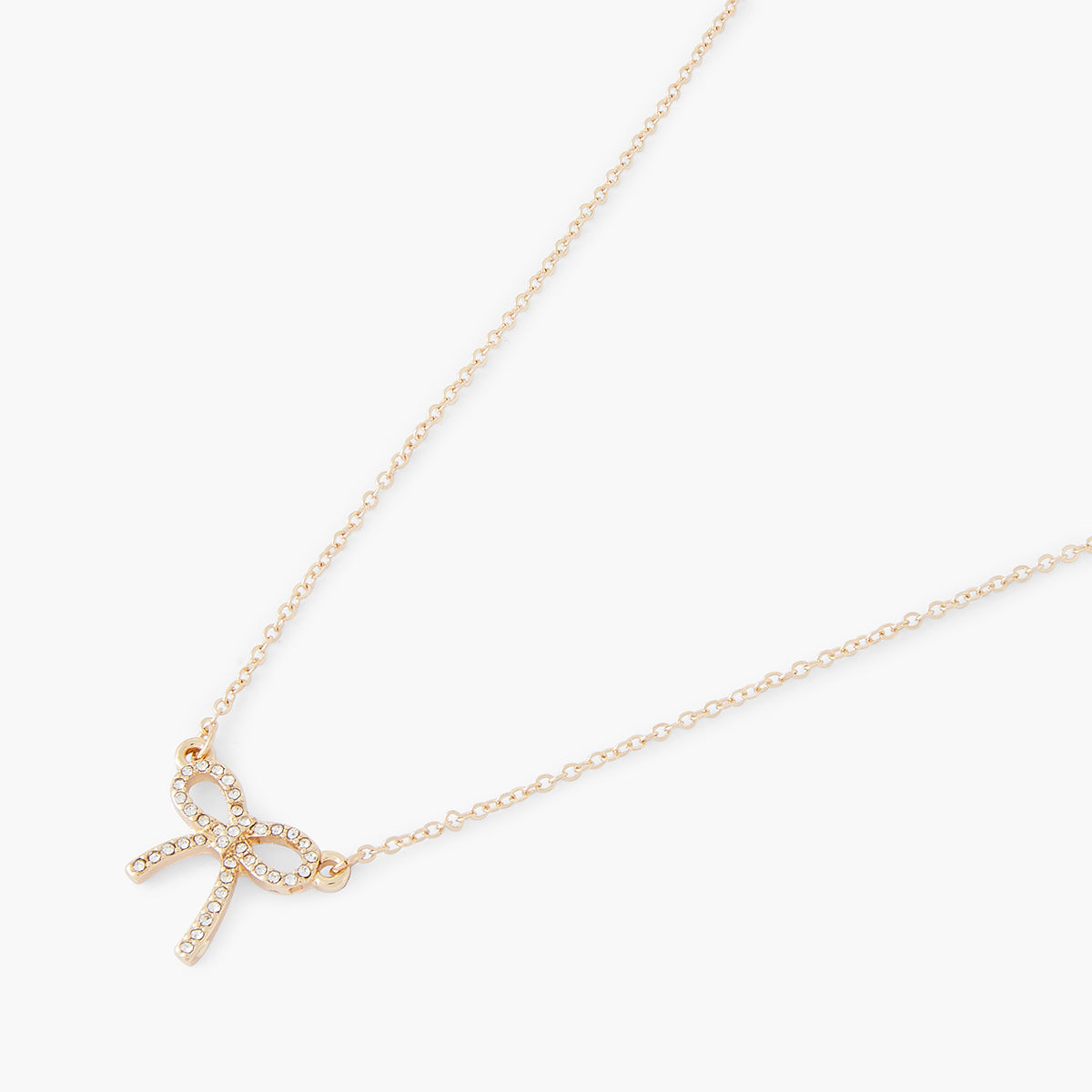 Collier pendentif nœud à strass