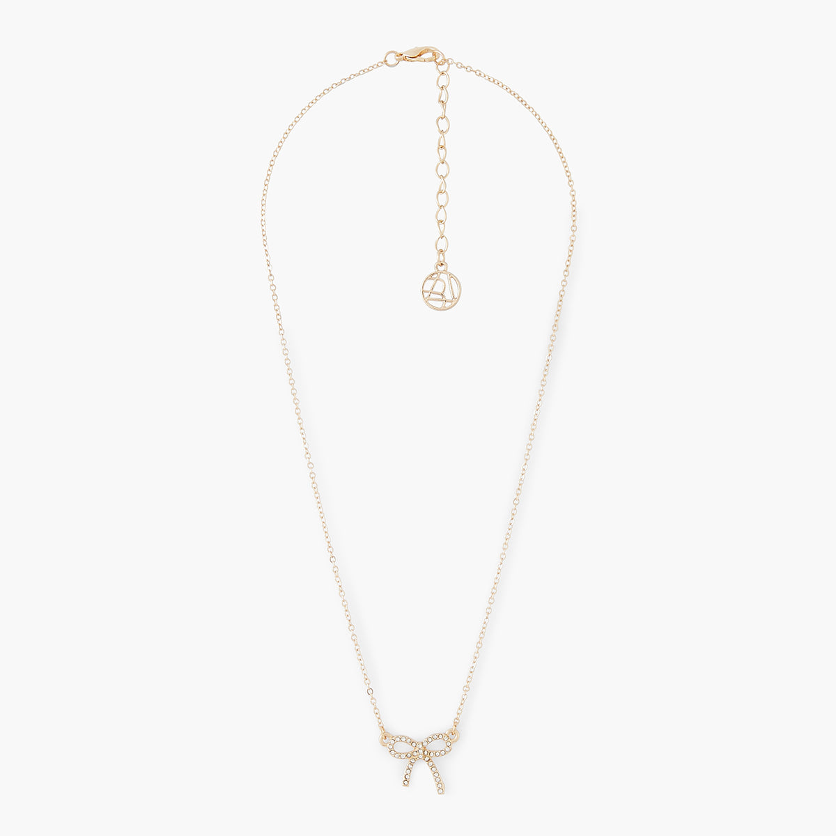 Collier pendentif nœud à strass