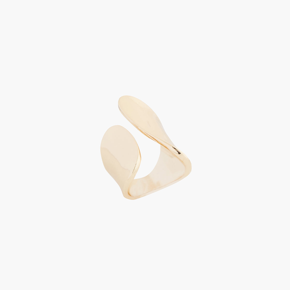 Bague en métal ouverte dorée
