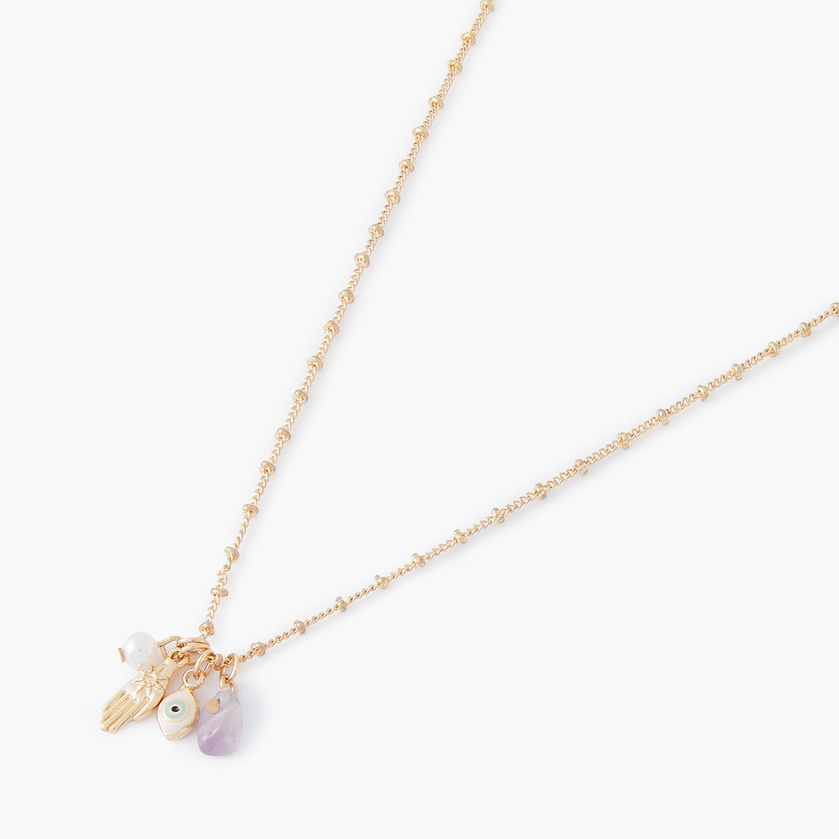 Collier chaîne à pendentifs charms