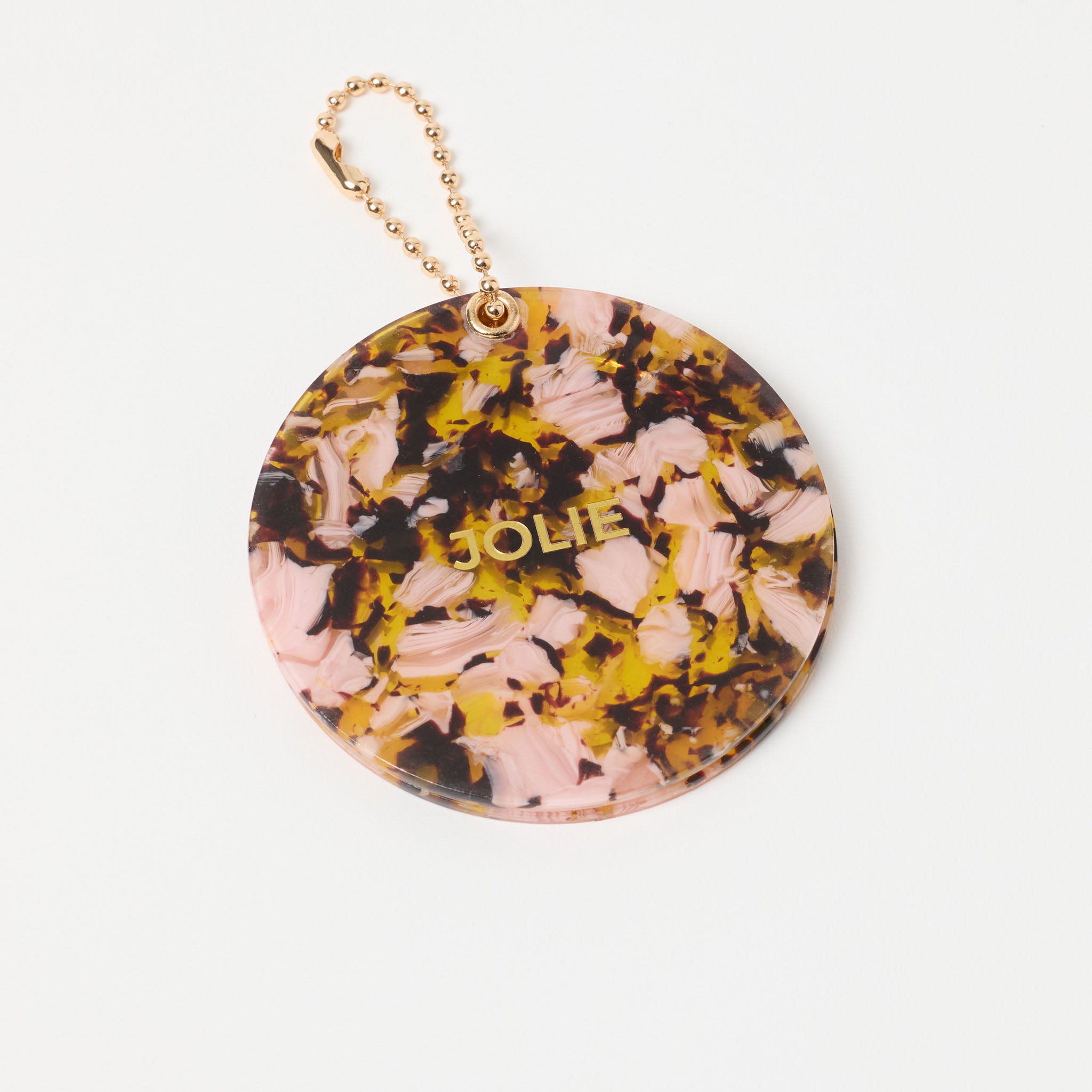 Petit miroir de sac "Jolie" beige
