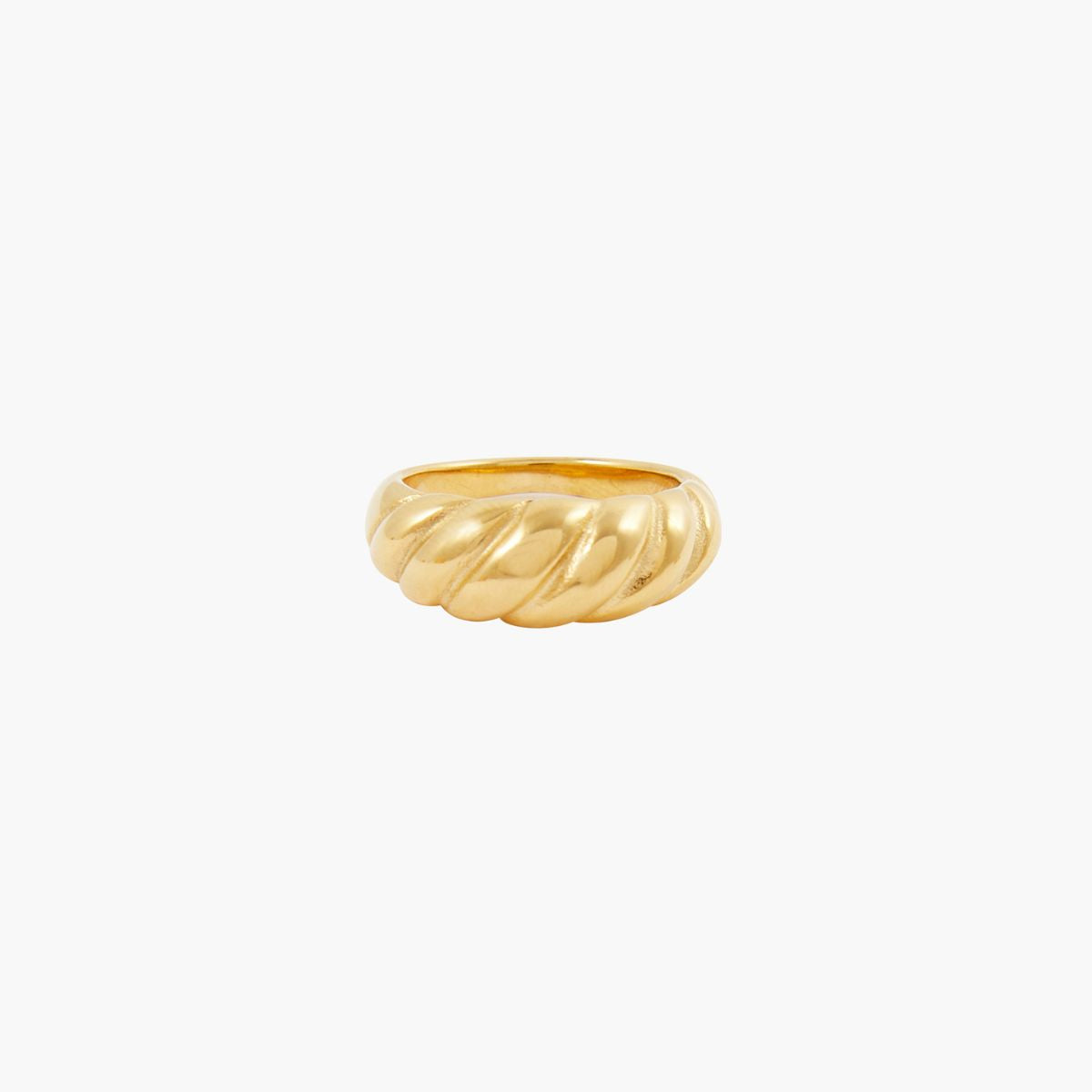 Bague acier inoxydable doré