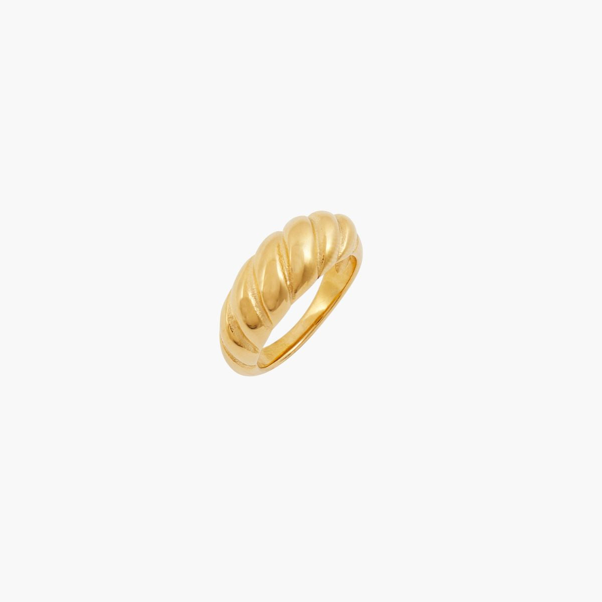 Bague acier inoxydable doré