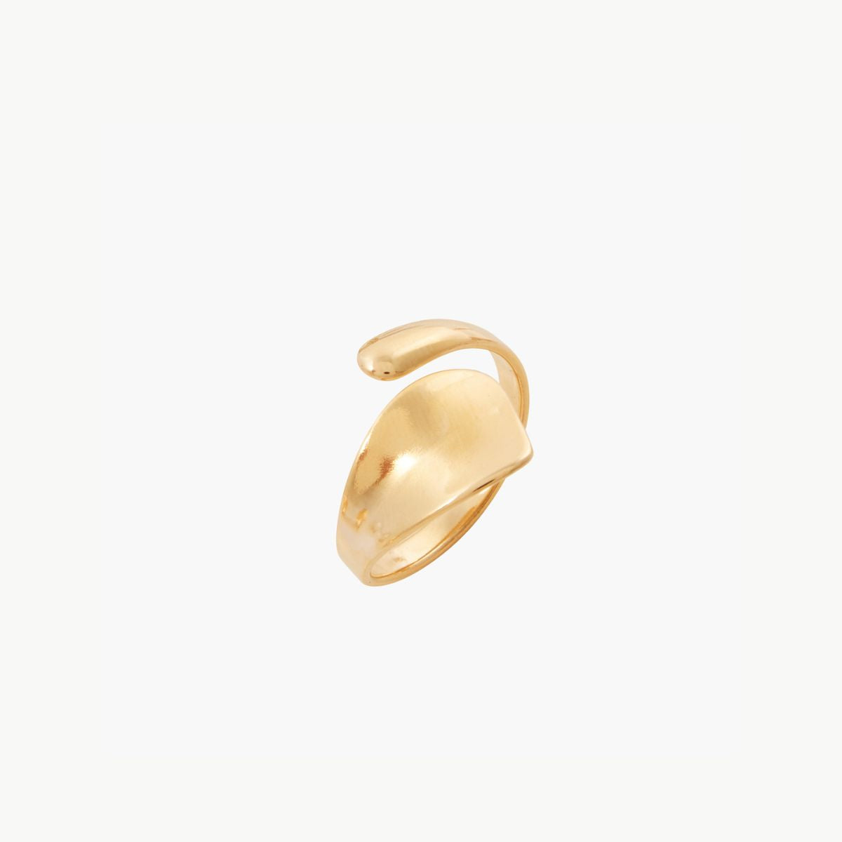 Bague ouverte acier inoxydable doré