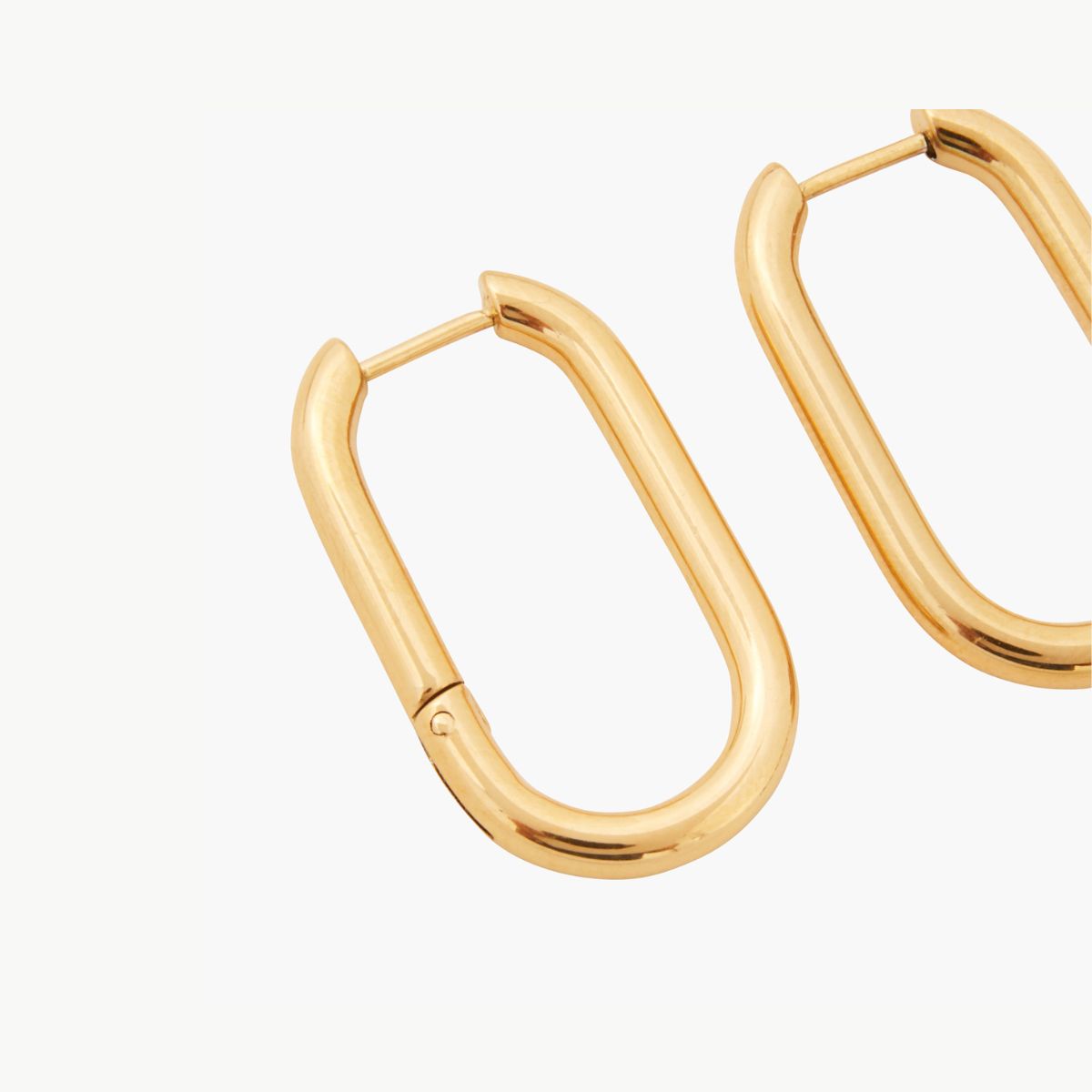 Créoles ovales acier inoxydable