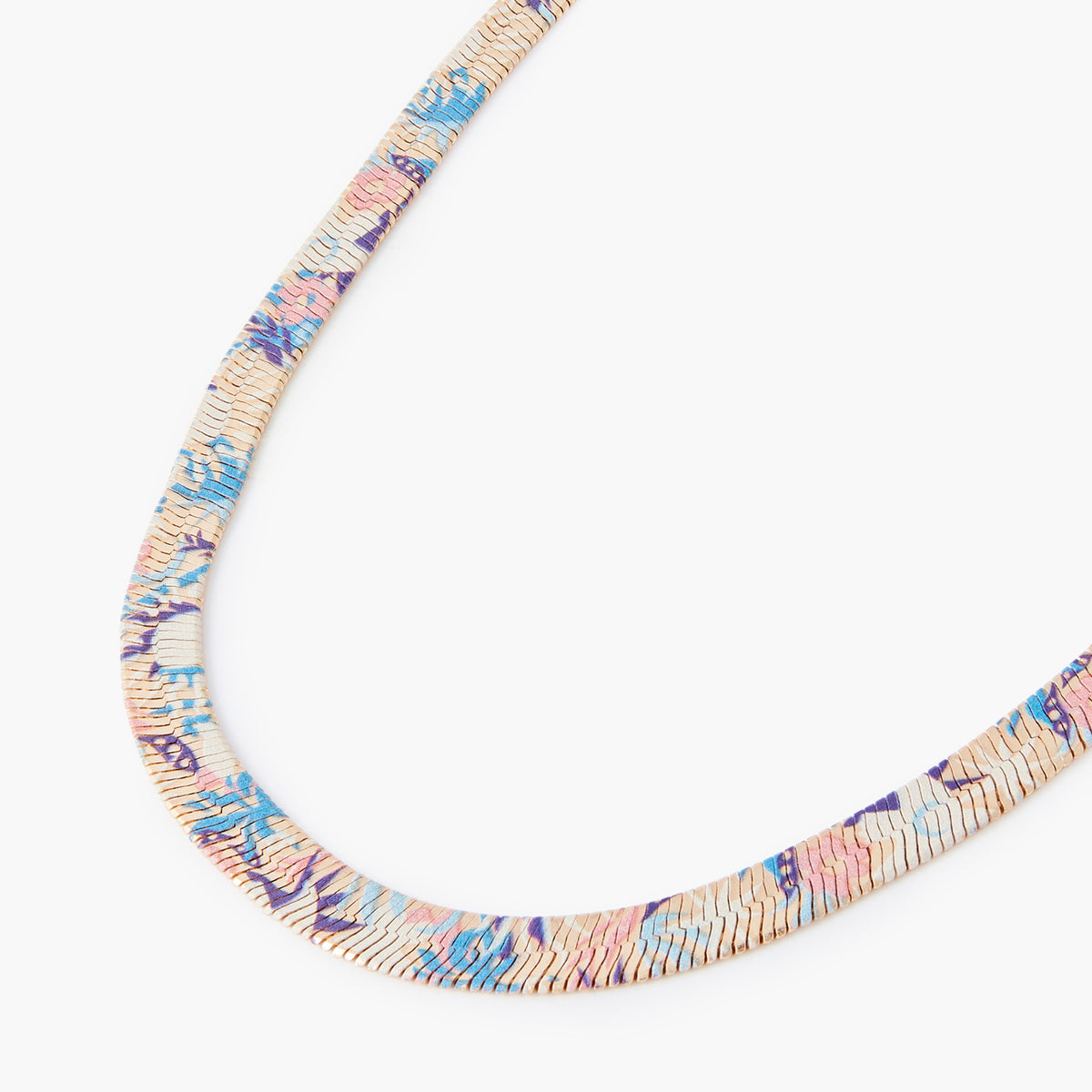 Collier chaine serpent Balagane à imprimé floral et soleil