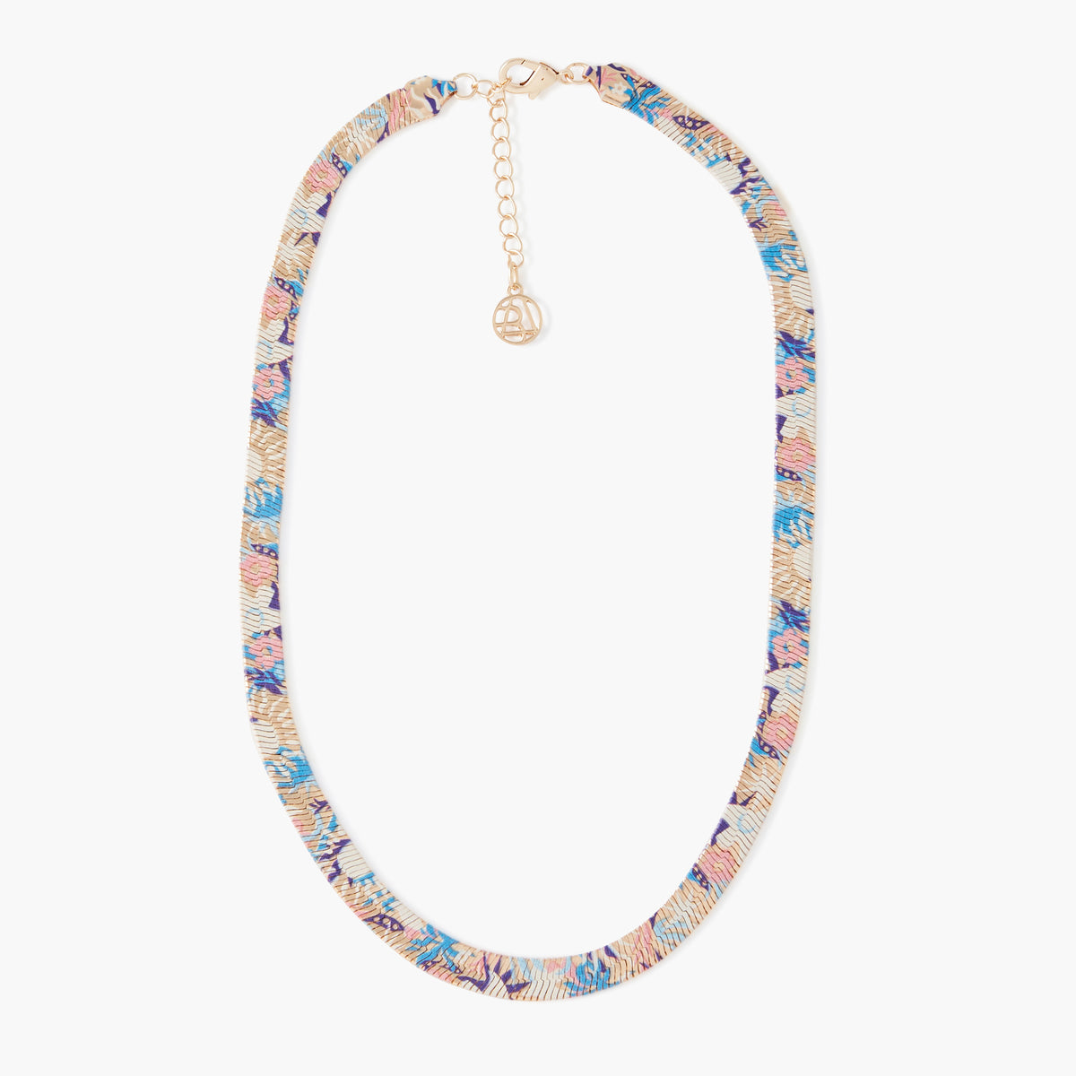Collier chaine serpent Balagane à imprimé floral et soleil