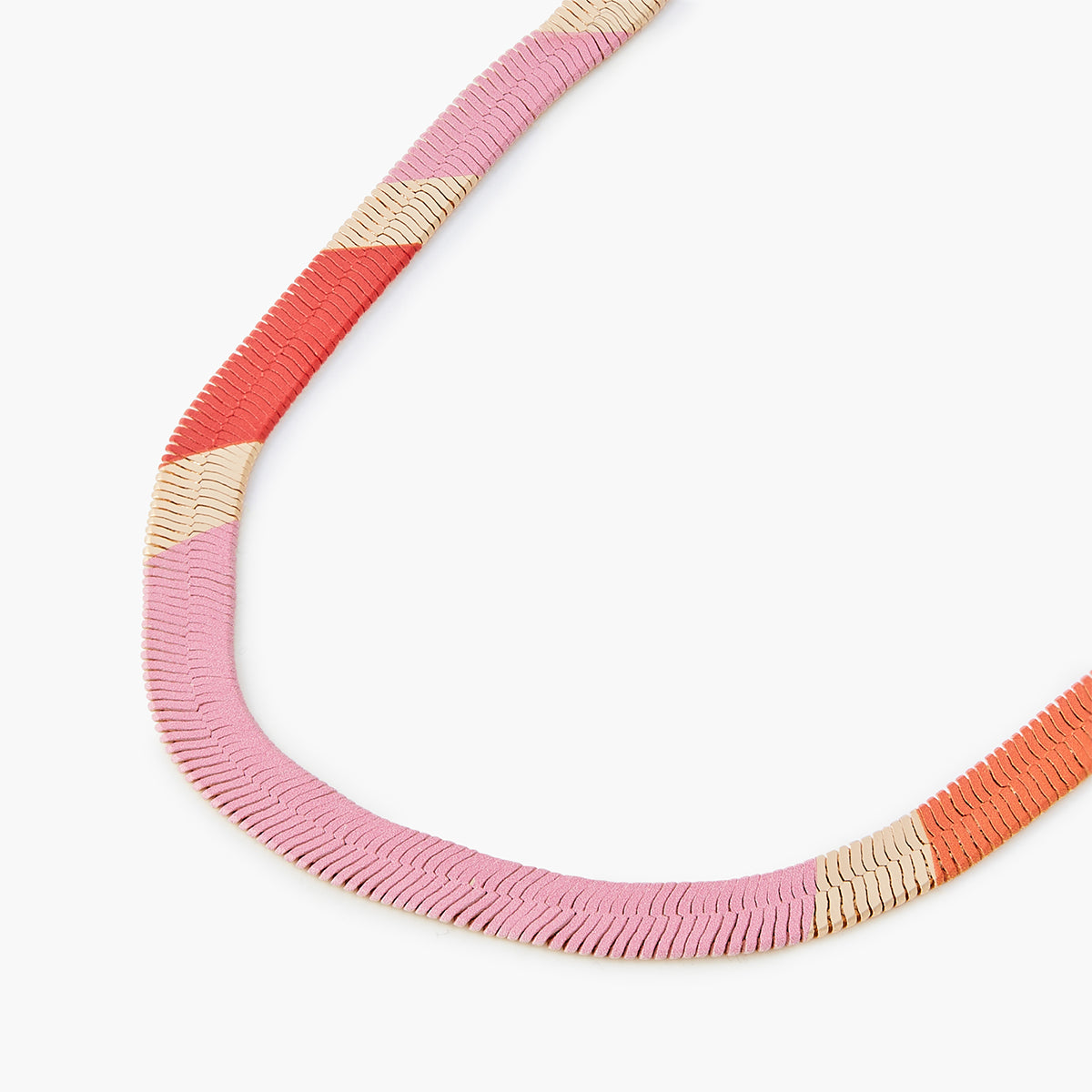 Collier chaine serpent Balagane à imprimé rayures