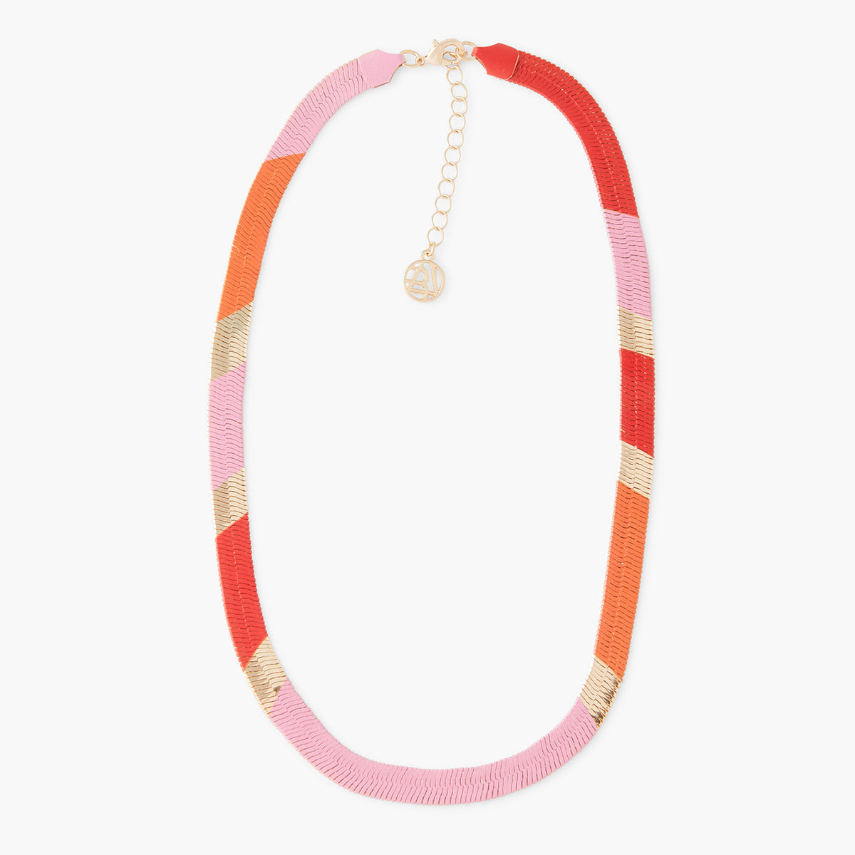Collier chaine serpent Balagane à imprimé rayures