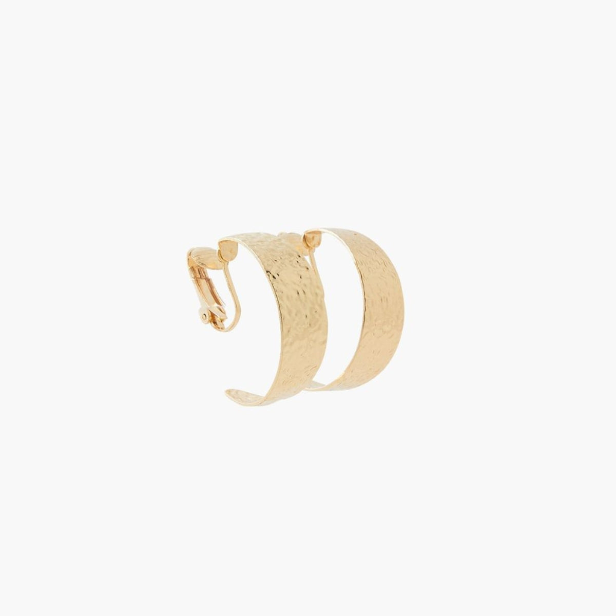 Boucles d'oreilles à clips demi-créoles dorées