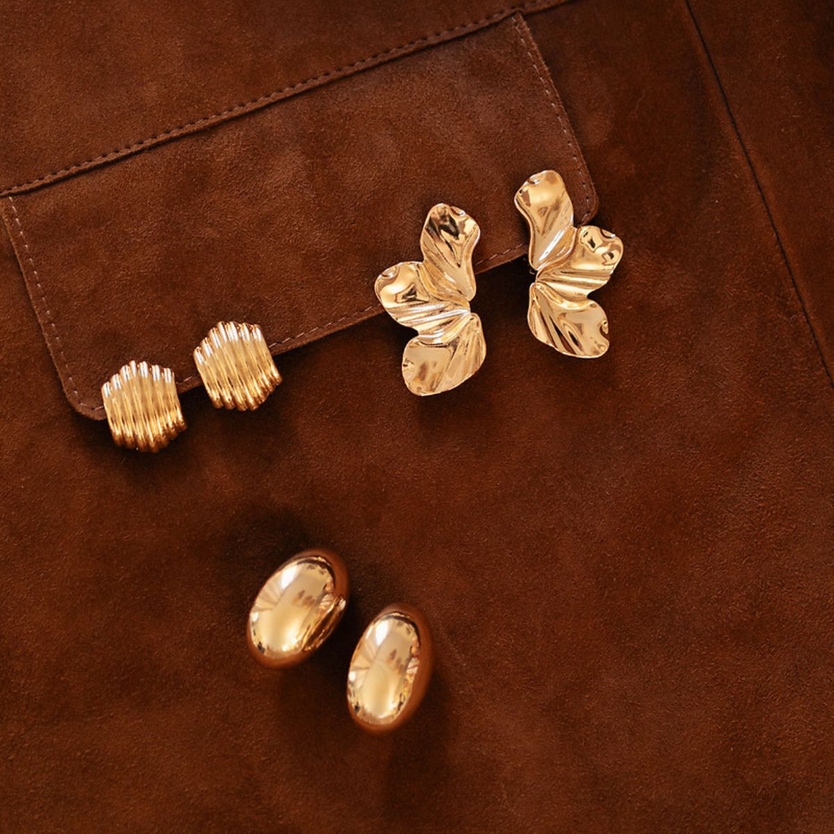 Boucles d'oreilles carrées à clips