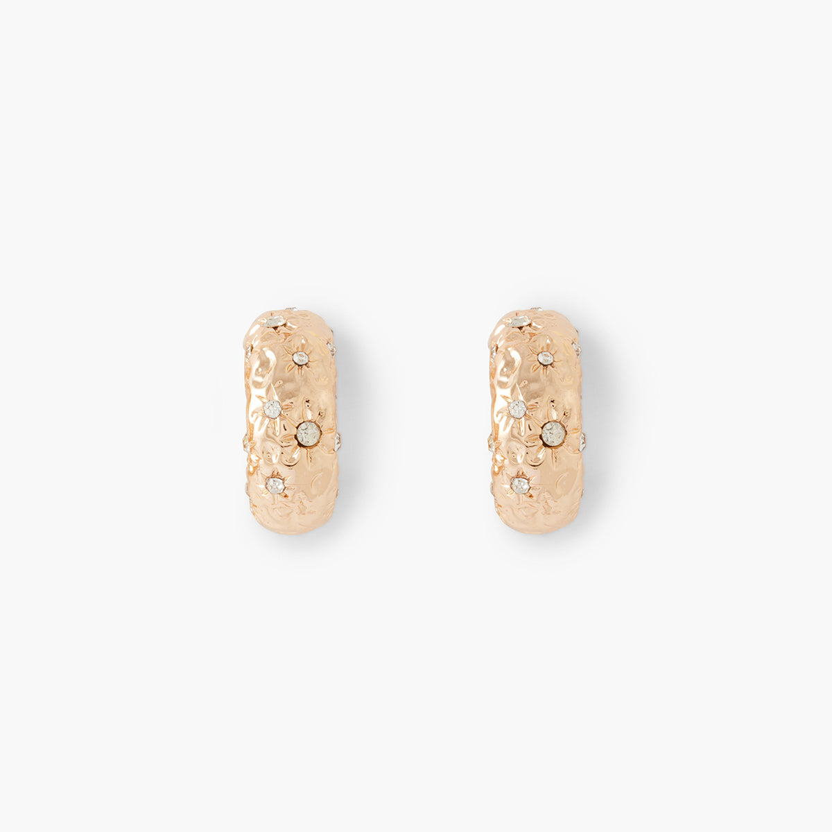 Créoles martelées strassées