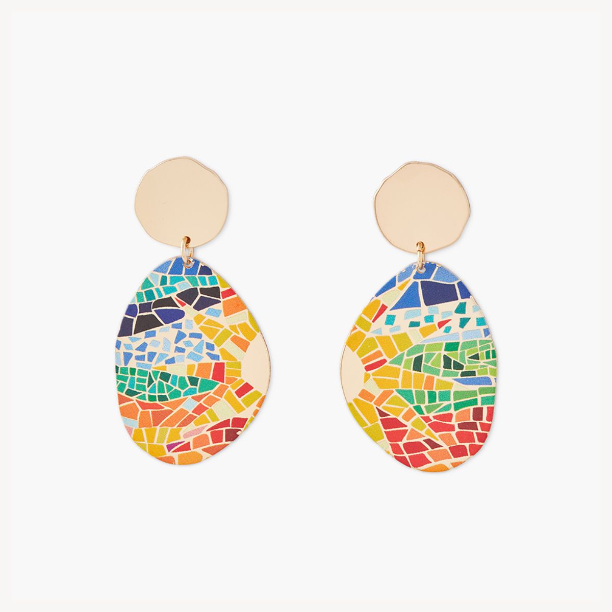 Boucles d'oreilles pendantes imprimé mosaïque Balagane