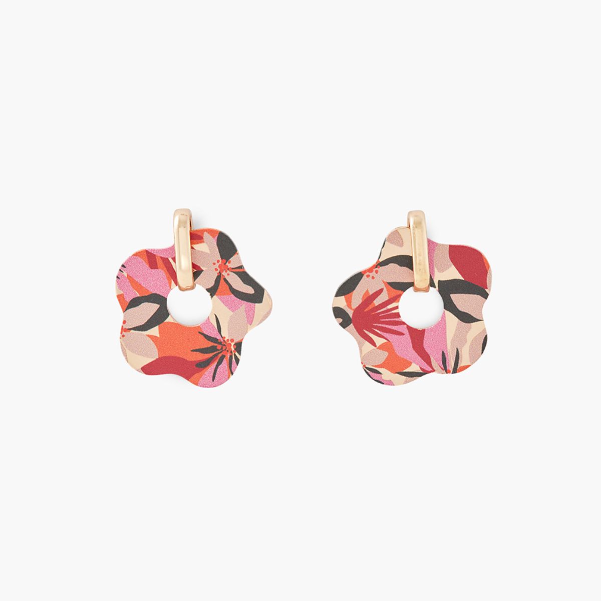 Boucles d'oreilles fleurs imprimé floral Balagane