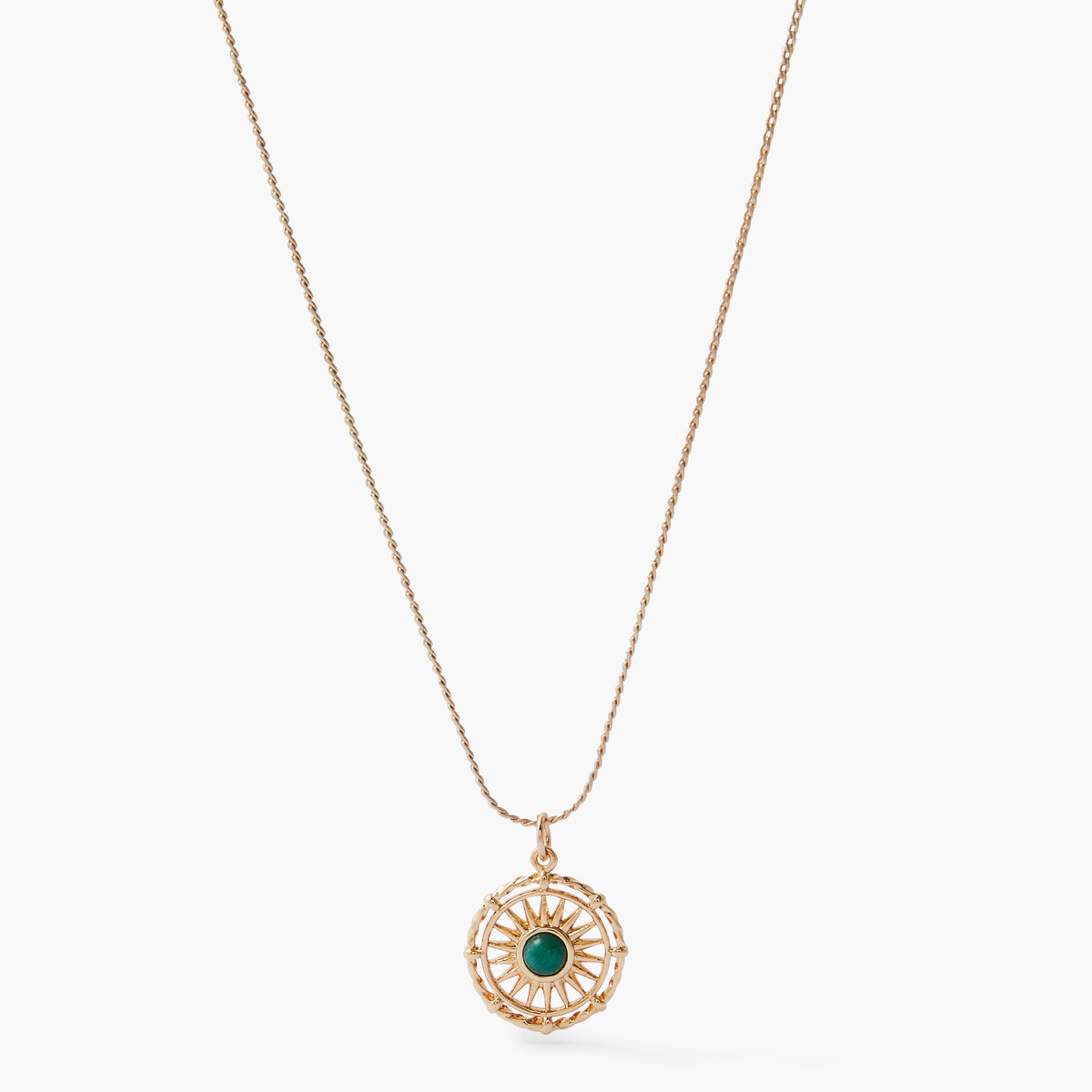 Collier médaillon acier inoxydable