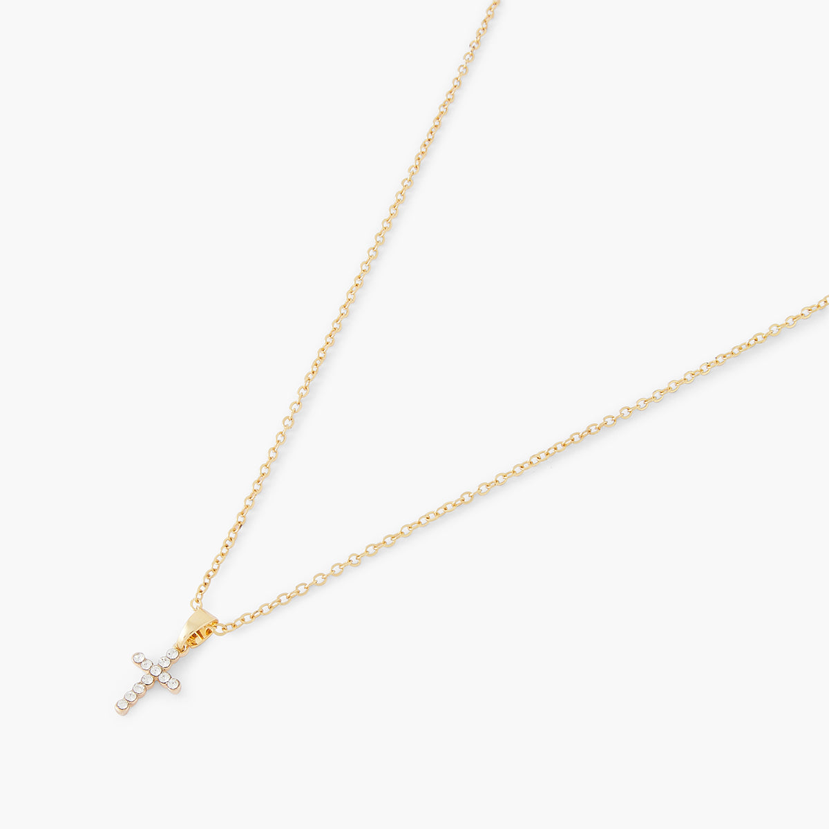 Collier pendentif croix acier inoxydable