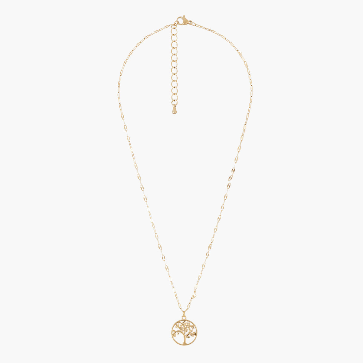 Collier médaillon arbre de vie acier inoxydable