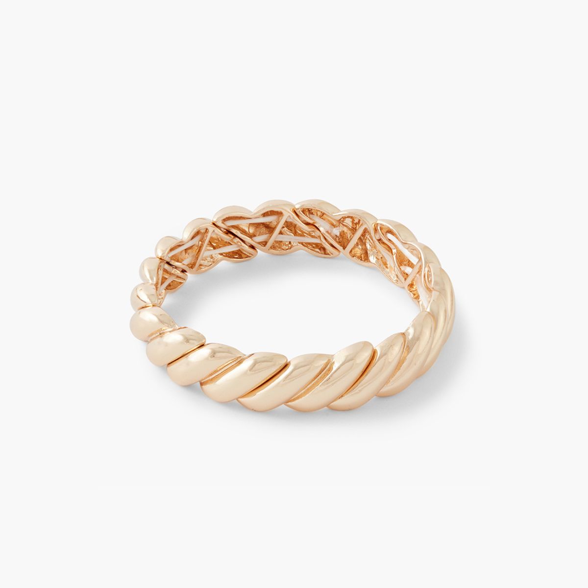 Bracelet élastique torsadé doré