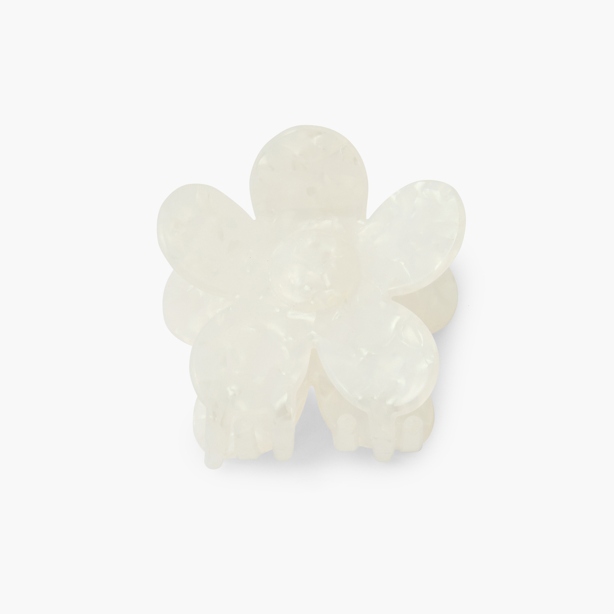 Pince à cheveux fleur blanche