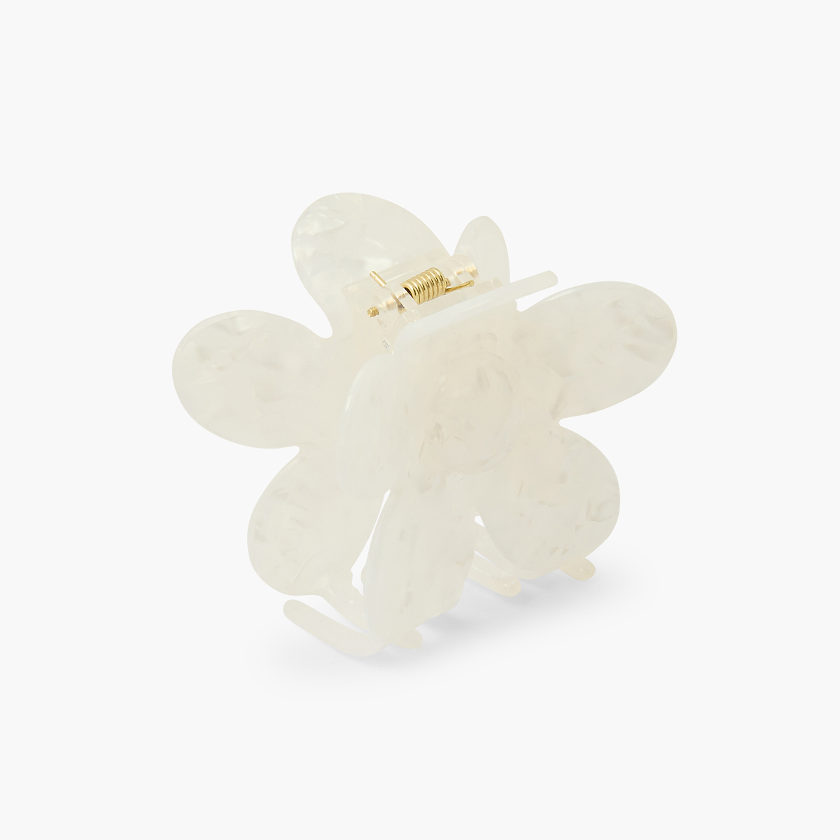 Pince à cheveux fleur blanche