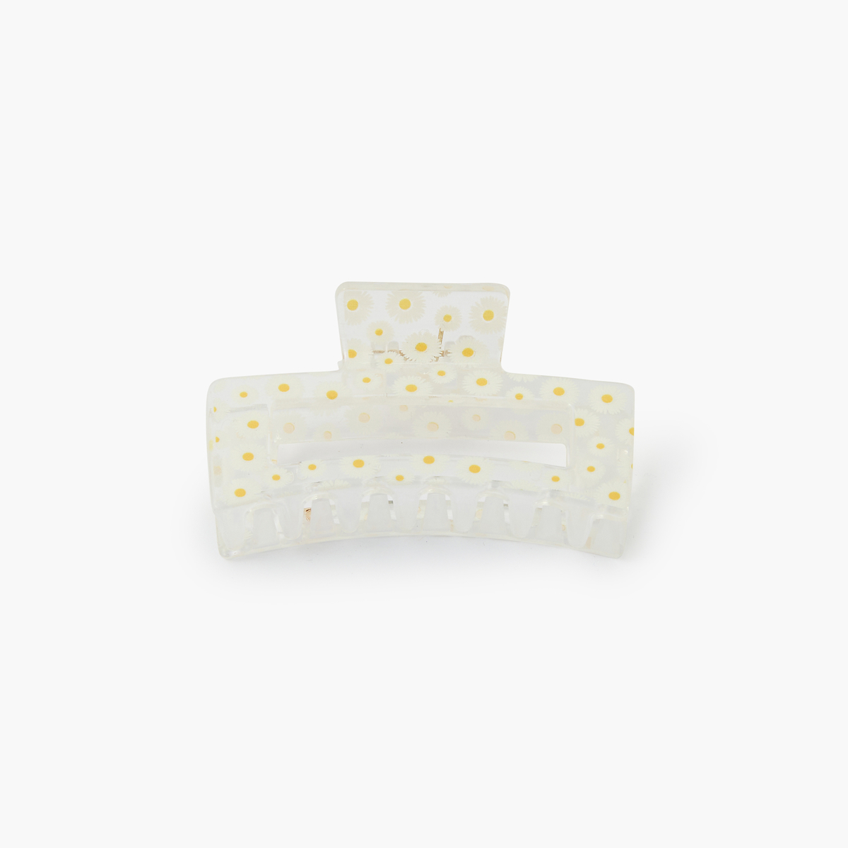 Pince à cheveux rectangulaire marguerites