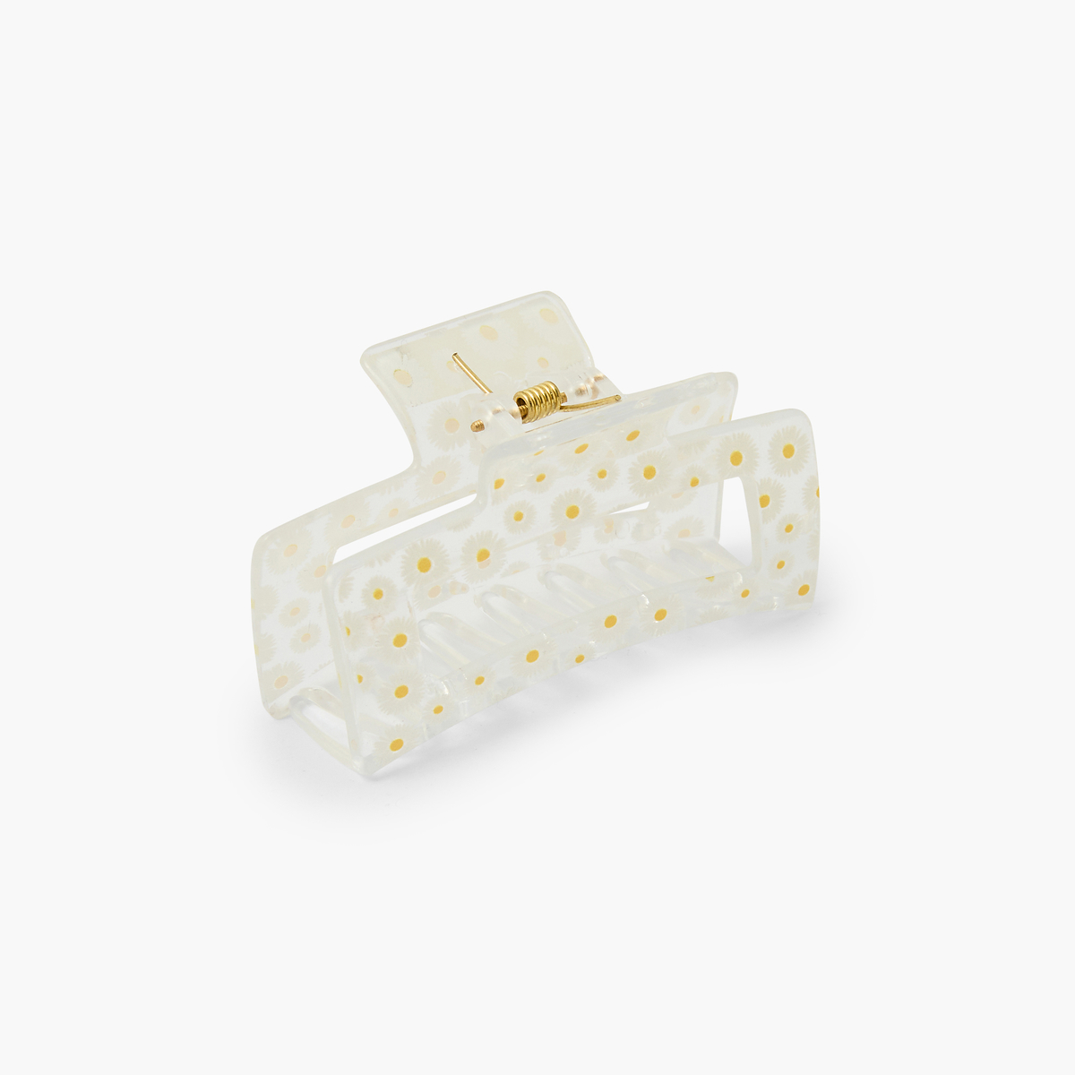 Pince à cheveux rectangulaire marguerites